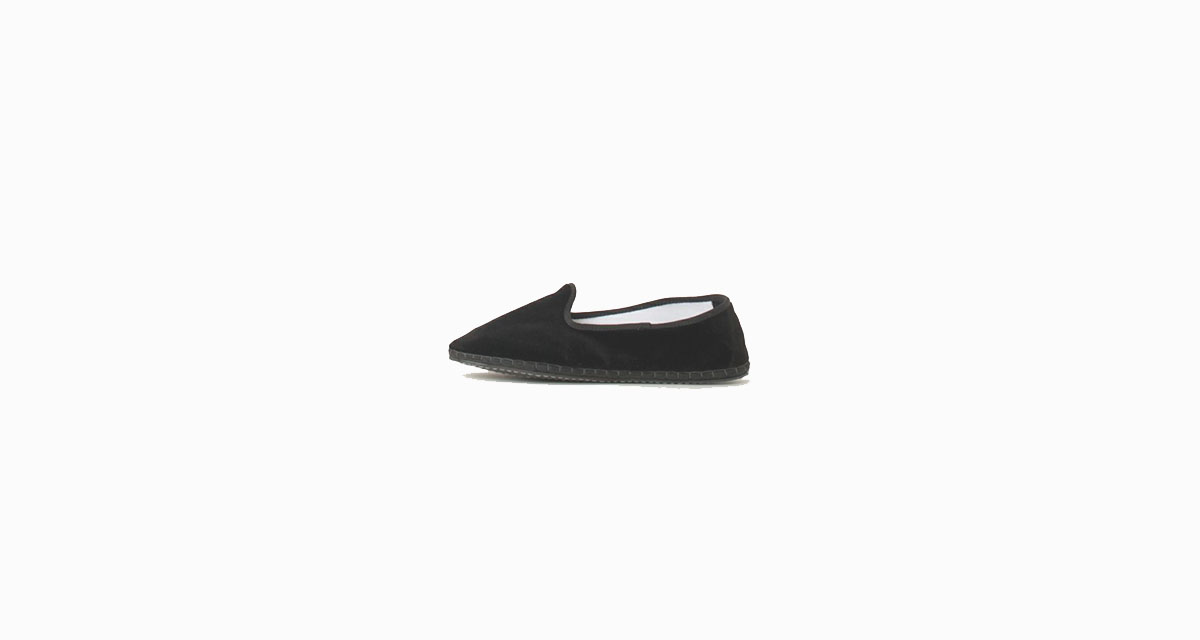 drogheria crivellini Papusse Classic velvet BLACK スリッポン ...