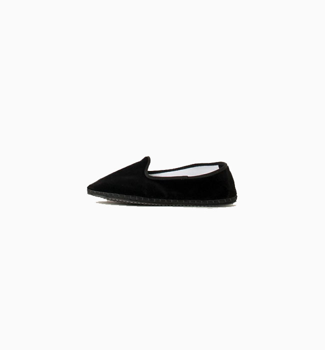 drogheria crivellini Papusse Classic velvet BLACK スリッポン 