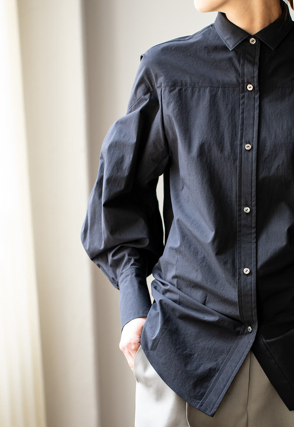 コンコルドシャツ BLACK」 「Concorde shirt Black」soutiencollar