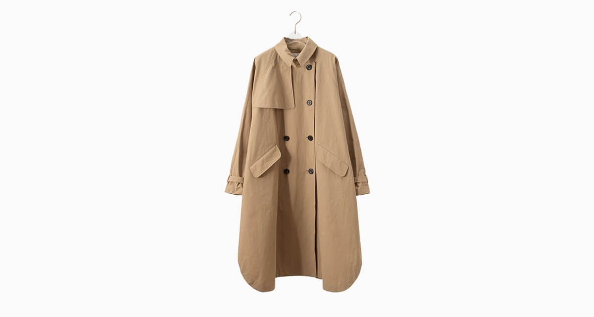 ラッピングコート/ステンカラーsoutiencollar
