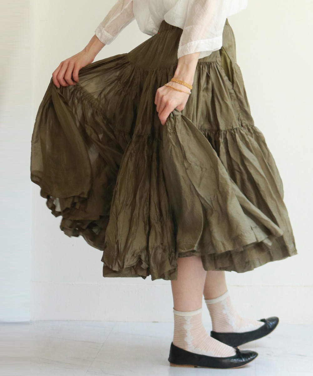 CASEY CASEY16FJ104 OOPALOO SKIRT-KAKIケーシーケーシー | マドリガル