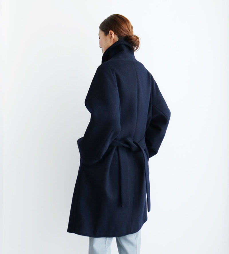 フォローコート」NAVY「Follow Coat」soutiencollar（ステンカラー 