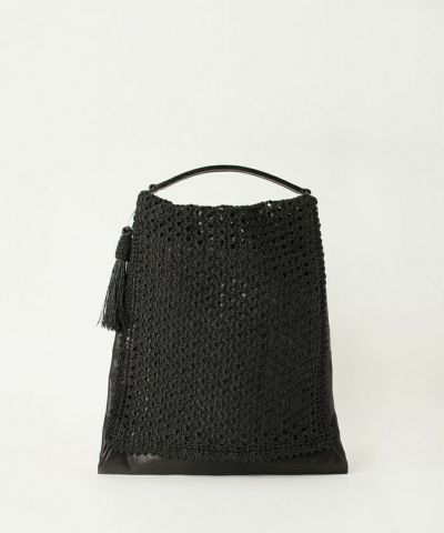 エバゴス　かごバッグ　レース編み ebagosエバゴスかごバック レース編み（美品☆エバゴス ebagos