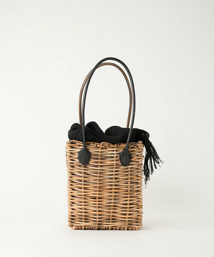 ebagos B・D・Pキップ 縦長かご 持ち手長め BLACK エバゴス  