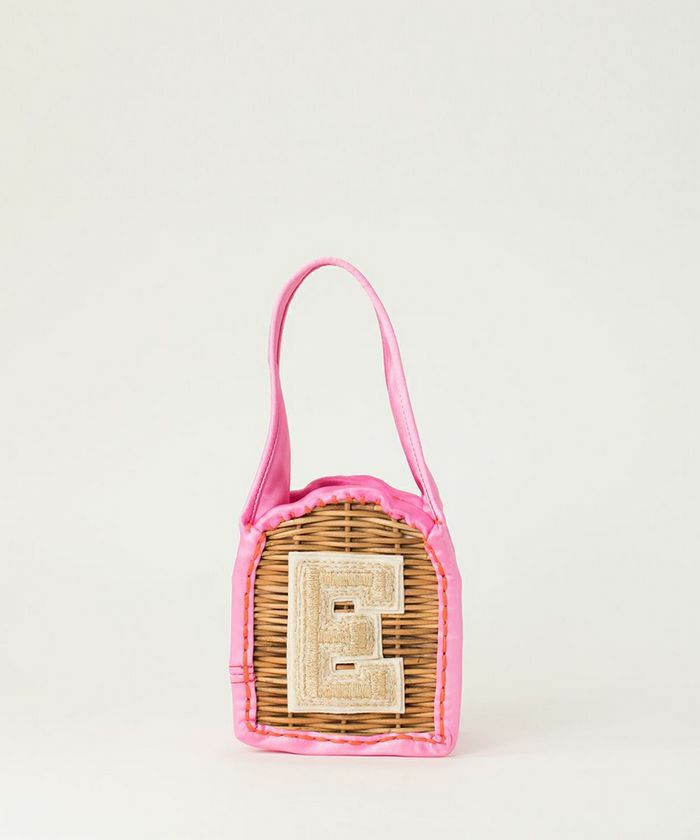ebagos お買い物バッグEワッペン PINK(サテン)エバゴス | マドリガル 