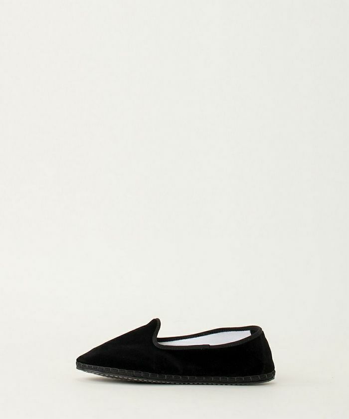 drogheria crivellini Papusse Classic velvet BLACK スリッポン