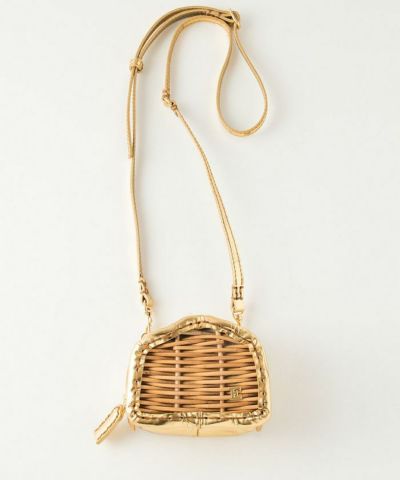 エバゴス ebagos ウォレット　ショルダー ebagos エバゴス ショルダーレザー籐付き財布 OAK | マドリガル