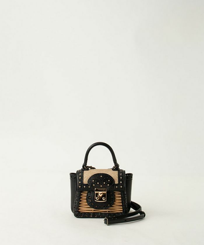 ebagosハンドバッグSS（かっちりバッグプティ)ビニール・アセチ BLACK 