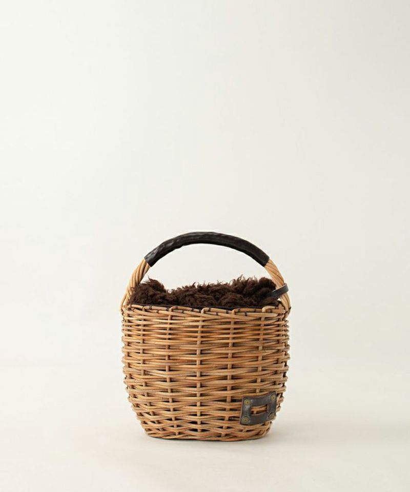 ebagos ダエンバケツ（カシミアかぶせ） ブライドルレザー×紅藤 D