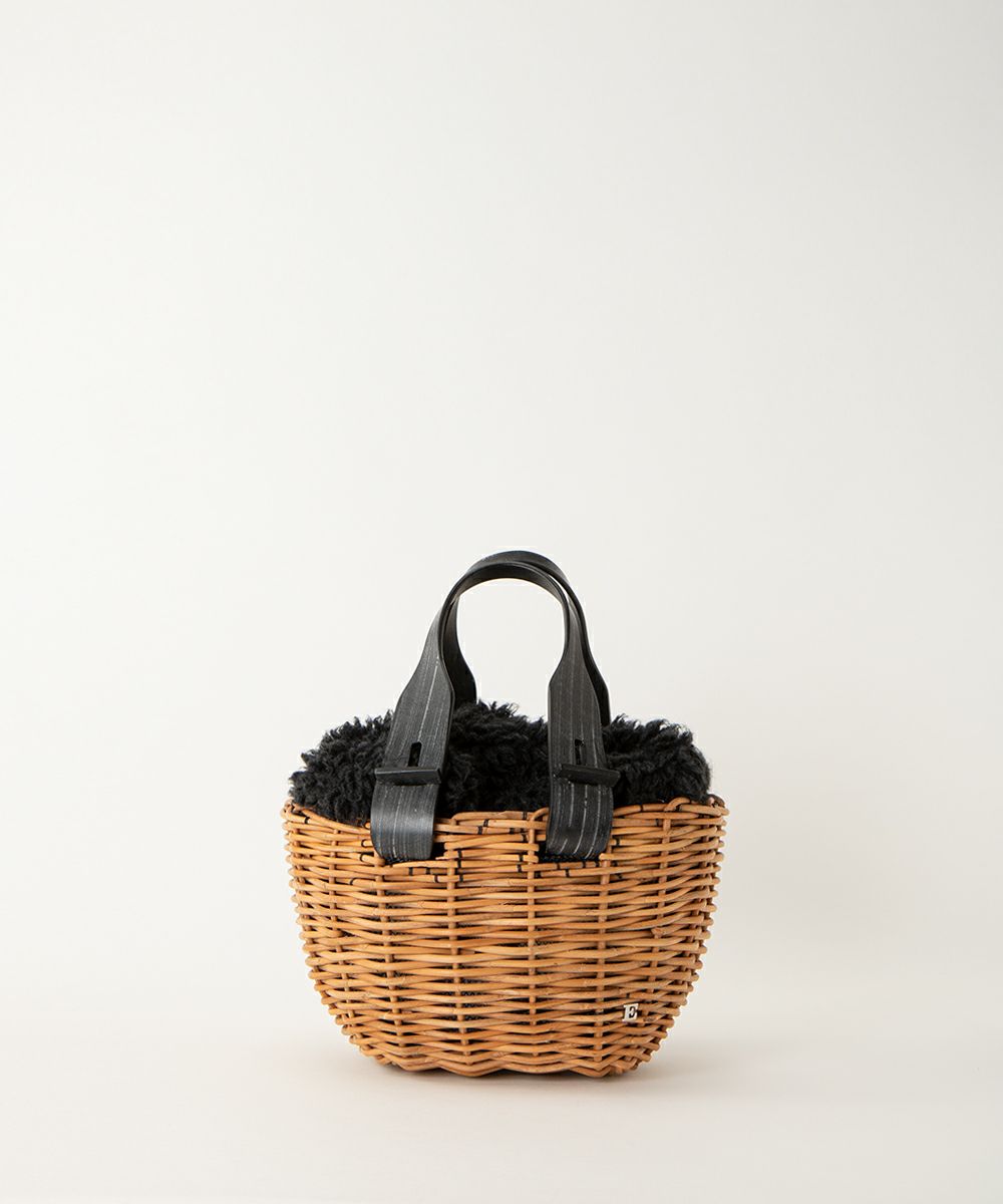 ebagos コロットバスケット・スイッチハンドル(カシミア被せ) BLACK  