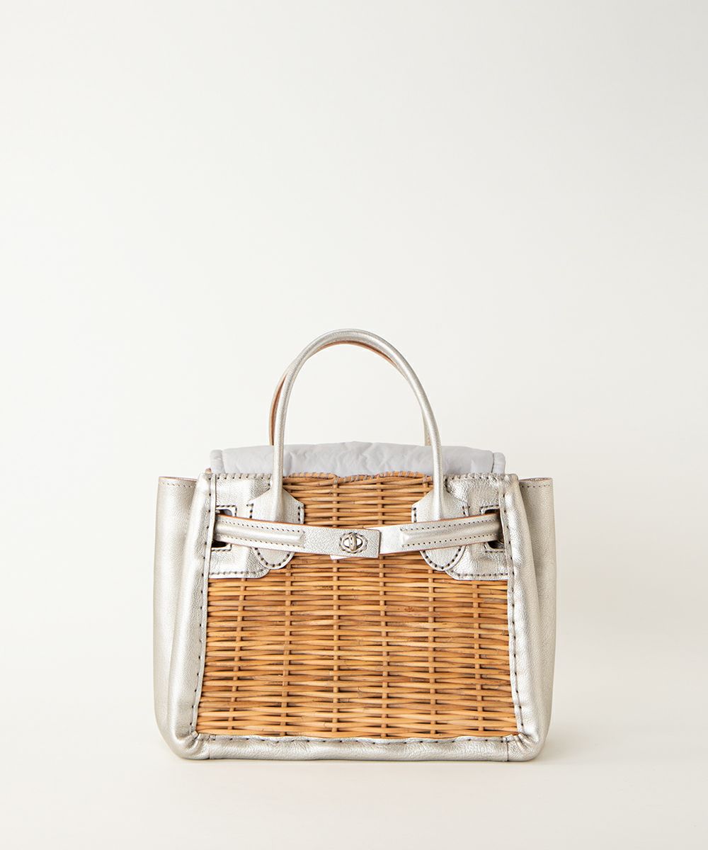 ebagosメタリック・ベルトバッグトート型 SILVER（スタイリストバッグ  